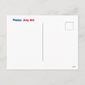 4e juli Briefkaart voor de dag van de dag van de f (Achterkant)