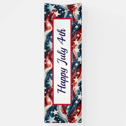 4e juli buitenbanner spandoek (Verticaal)