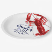 4e juli Crawfish Boil Summer Party white Papieren Bordje (Gekanteld)