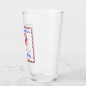 4e juli Cute Patriotic Popsicle Beer Pint Glas (Links)