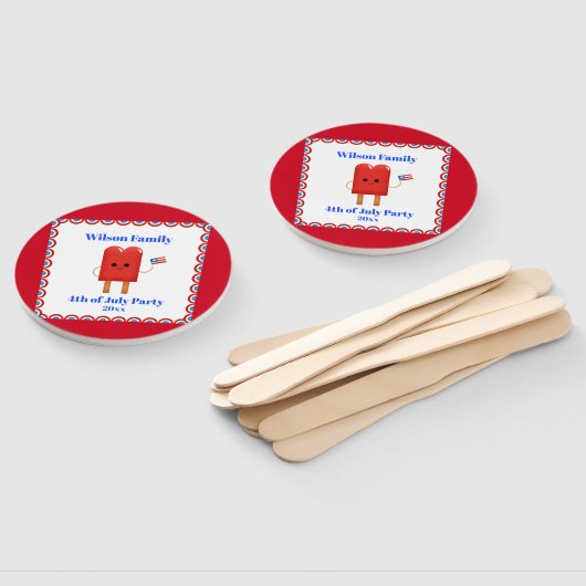 4e juli Cute Patriotic Popsile Handwaaier (Niet-gemonteerd)