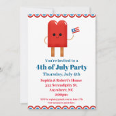 4e juli Cute Patriotic Popsile Kaart (Voorkant)