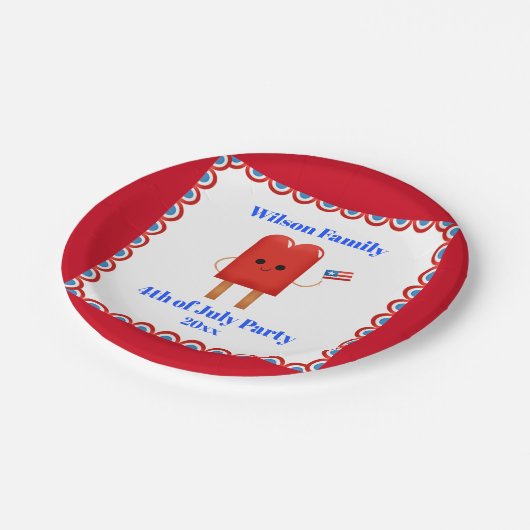 4e juli Cute Patriotic Popsile Papieren Bordje (Gekanteld)