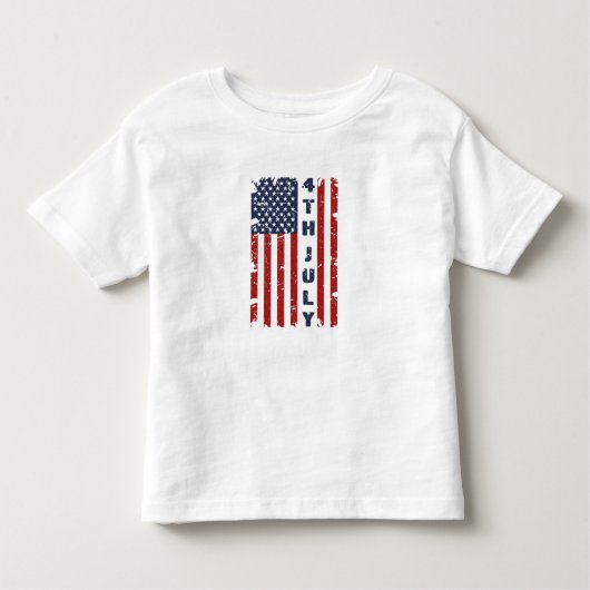 4e juli en de Amerikaanse vlag omdraaien Kinder Shirts (Voorkant)