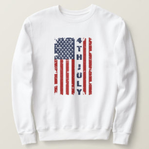 4e juli en de Amerikaanse vlag omdraaien Trui