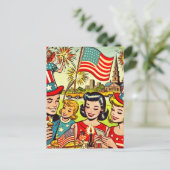  4e juli Family Comics Briefkaart (Staand voorkant)