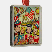  4e juli Family Comics Metalen Ornament (Rechts)