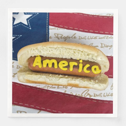 4e juli feestdag hotdog servet (Voorkant)