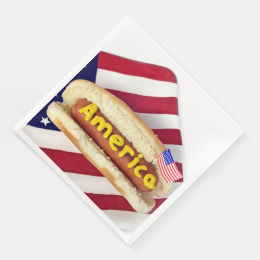 4e juli feestdag hotdog servet (Hoek)