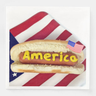 4e juli feestdag hotdog servet
