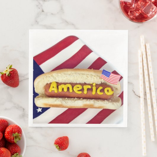 4e juli feestdag hotdog servet (Insitu)