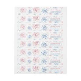 4e juli Firecracker Red White Blue Return-adres