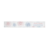 4e juli Firecracker Red White Blue Return-adres (Individueel)
