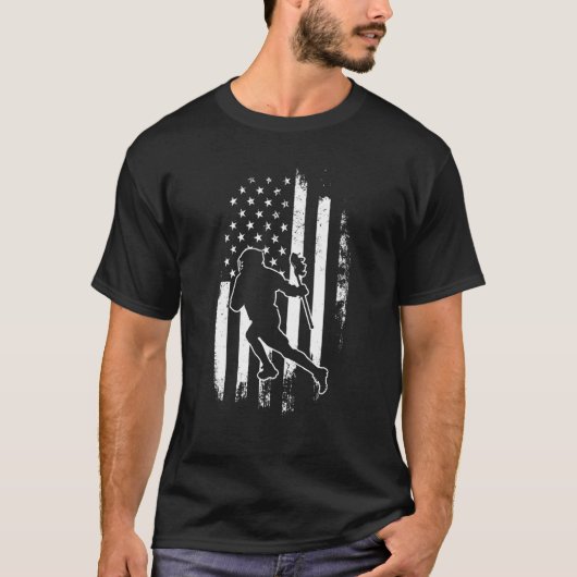 4e juli geeft sport ons Amerikaanse vlag T-shirt (Voorkant)