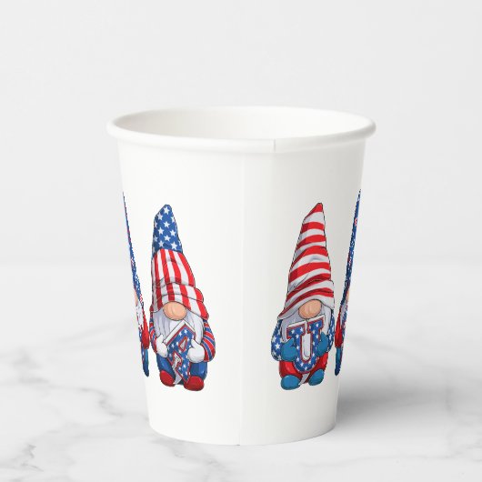 4e juli Gnomen Papieren Bekers (Rechts)