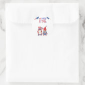 4e juli gnomen T-Shirt Ronde Sticker (Tas)