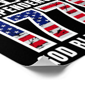 4e juli Happy Independence Day 1776 God zegene Poster (Hoek)