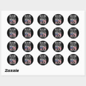 4e juli Happy Independence Day 1776 God zegene Ronde Sticker (Vel)
