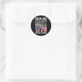 4e juli Happy Independence Day 1776 God zegene Ronde Sticker (Tas)