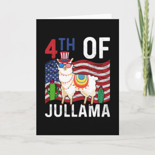 4e juli jlama lama patriotic US Flag 4 juli Kaart