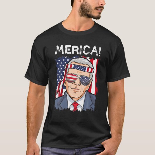 4e juli jongstleden is grappig Joe Biden American  T-shirt (Voorkant)