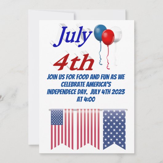 4e juli kaart (Voorkant)