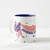 4e juli Koffiebekers Tweekleurige Koffiemok (Voorkant links)