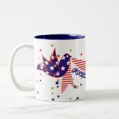 4e juli Koffiebekers Tweekleurige Koffiemok (Links)