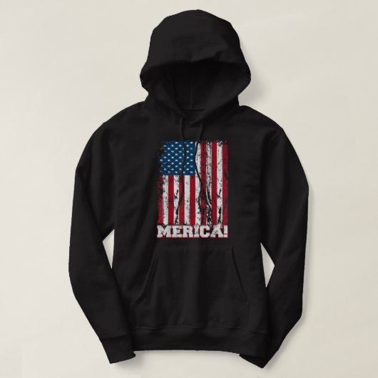 4e juli Onafhankelijkheidsdag Amerikaanse vlag Hoodie (Design voorkant)