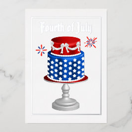 4e juli Onafhankelijkheidsdag BBQ Folie Uitnodigin Folie Uitnodiging