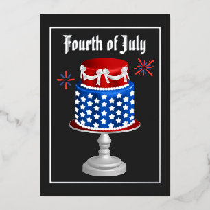 4e juli Onafhankelijkheidsdag BBQ Folie Uitnodigin Uitnodiging