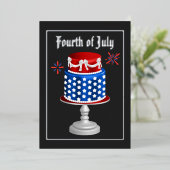 4e juli Onafhankelijkheidsdag BBQ Folie Uitnodigin Uitnodiging (Staand Voorkant)