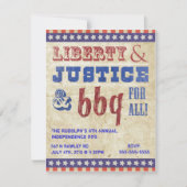 4e juli Onafhankelijkheidsdag BBQ Picnic Uitnodigi Kaart (Voorkant)