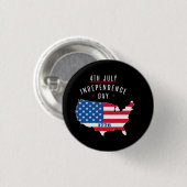 4e JULI - Onafhankelijkheidsdag ontwerp Ronde Button 3,2 Cm (Voorkant /achterkant)