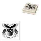 4e juli Onafhankelijkheidsdag Rubber Stamp Rubberstempel (Gestempeld)