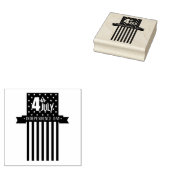 4e juli Onafhankelijkheidsdag Rubber Stamp Rubberstempel (Gestempeld)