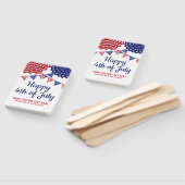 4e juli Parade Red White Blue Custom Handwaaier (Niet-gemonteerd)