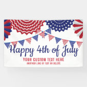 4e juli Parade Red White Blue Custom Spandoek (Horizontaal)