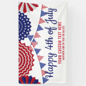 4e juli Parade Red White Blue Custom Spandoek (Verticaal)