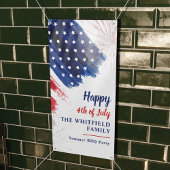 4e juli Parade Red White Blue Custom Spandoek