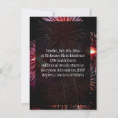 4e juli Partij/BBQ Black Bright Fireworks Kaart (Achterkant)