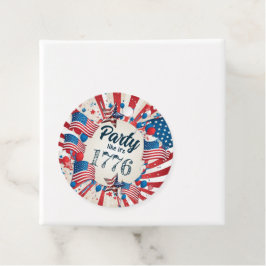 4e juli Partij Bedankjes Labels