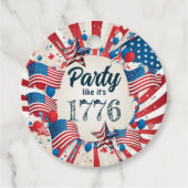 4e juli Partij Bedankjes Labels (Voorkant)