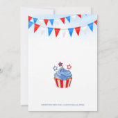 4e juli partij bij de voedseluitnodiging kaart (Achterkant)