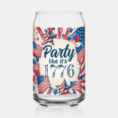 4e juli Partij Blikvorm Glas (Voorkant)