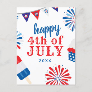 4e juli Partij Feestdagenkaart