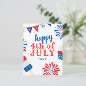 4e juli Partij Feestdagenkaart (Staand voorkant)