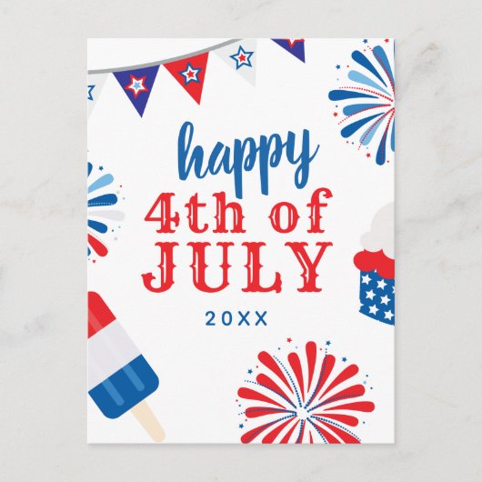 4e juli Partij Feestdagenkaart (Voorkant)