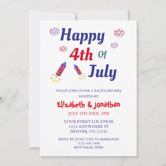 4e juli Partij Kaart (Voorkant)