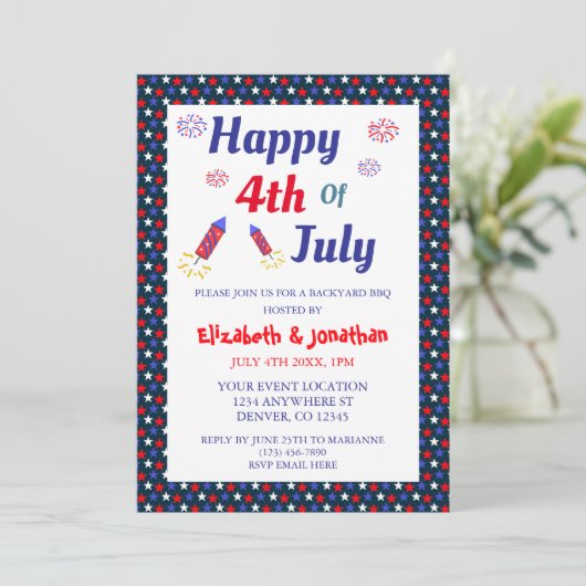 4e juli Partij Kaart (Staand voorkant)